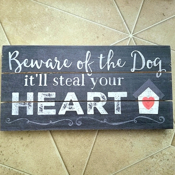 12"×6" Beware of Dog, Wall, Door, Standing Decor, Plank Art - Picture 2 of 5